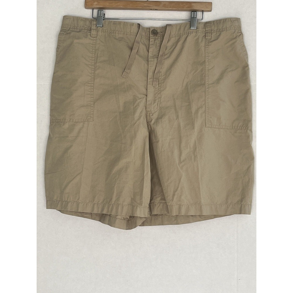Lands' End Men's‎ Lightweight Ripstop Khaki Outdoor Shorts, Size XL 40-42